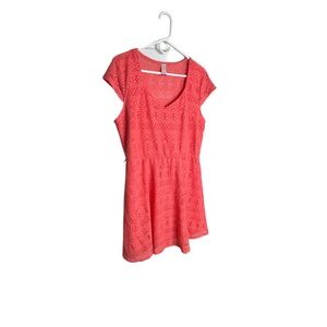 No Boundaries Coral Lace Dress